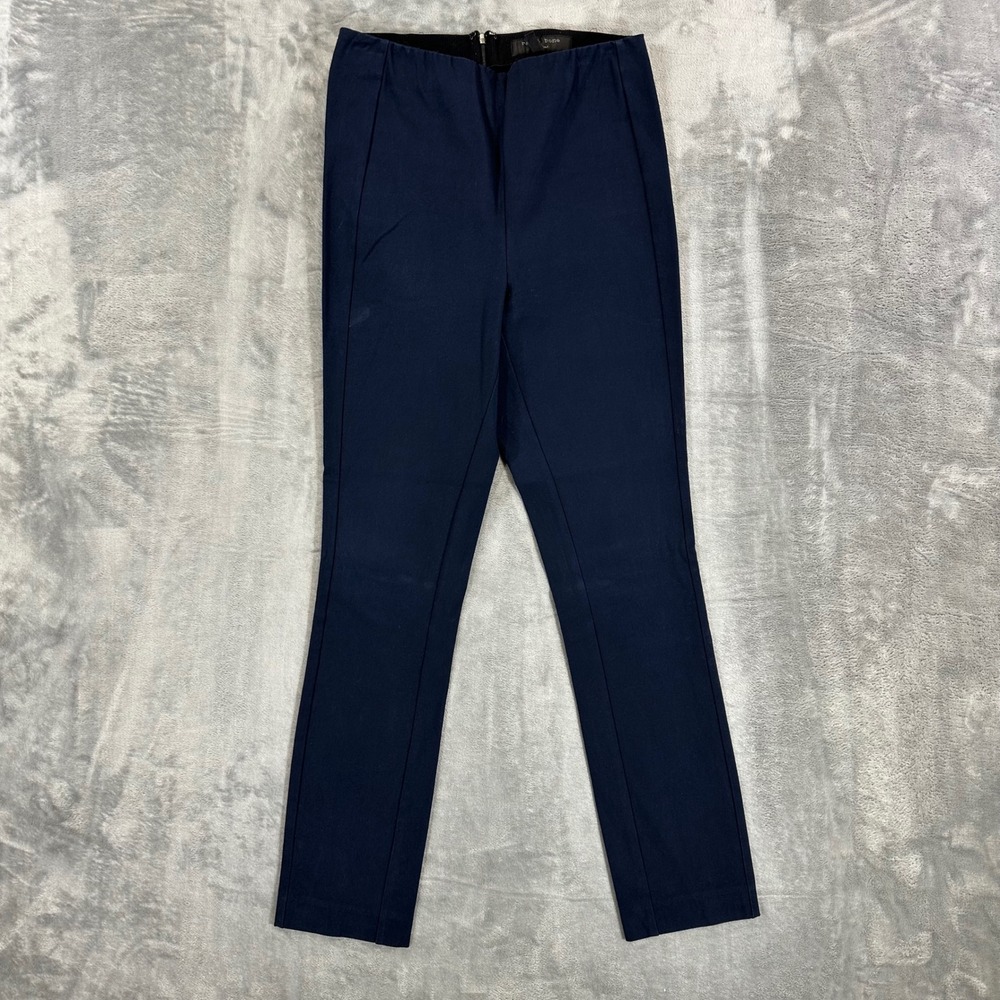 Rag & Bone Slim Trousers Womens Size 4 Navy Blue Pants Side Zip